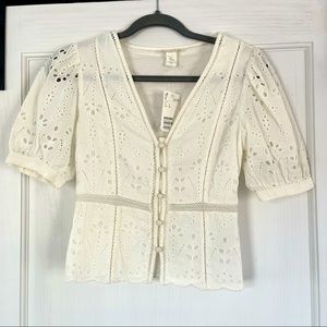 NWT H&M eyelet top. Size 2